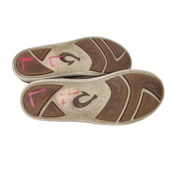 Olukai Nalukai Kala Slip On Casual Shoe Brown Tan Leather Comfort Mens 9 main image 5